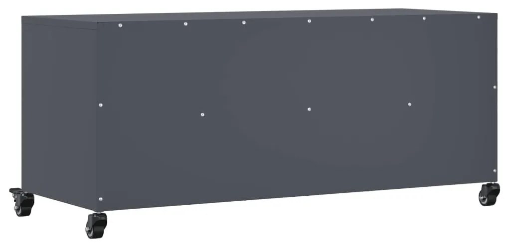 antracitszürke acél TV-szekrény 100,5 x 39 x 43,5 cm