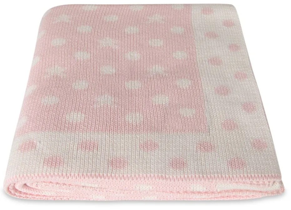 Baby Baby Dots rózsaszín pamut gyerek takaró, 90 x 90 cm - Homemania Decor
