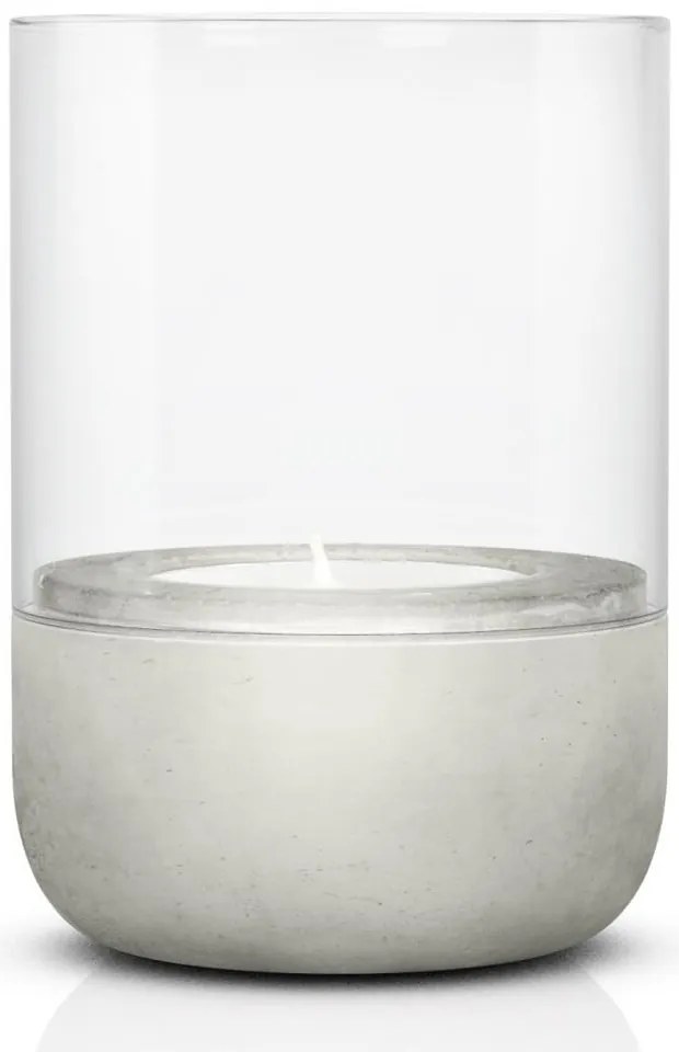 Üveg gyertyatartó beton talppal - Blomus