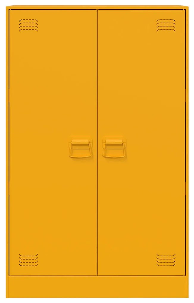 vidaXL mustársárga acél tálalószekrény 67 x 39 x 107 cm