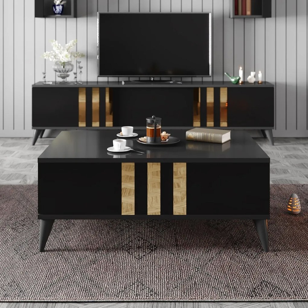 Nappali fal Golden (antracit + fekete). 1072971