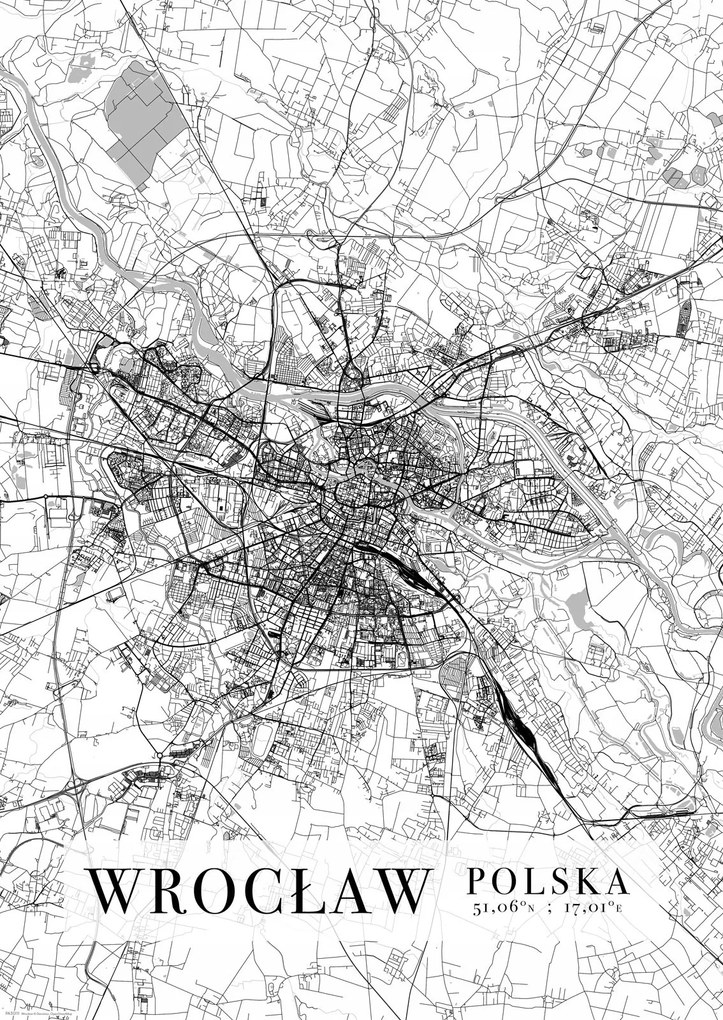 Boroszló várostérkép poszter A3 29,7x42 cm