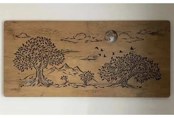 Li-Go 5478/DUB2 - Fényerőszabályozható LED fali dekoráció LED/24W/230V 130x60 cm tölgy