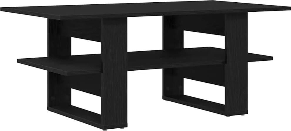 vidaXL Dohányzóasztal Fekete tölgy 102 x 55 x 42 cm Faanyag