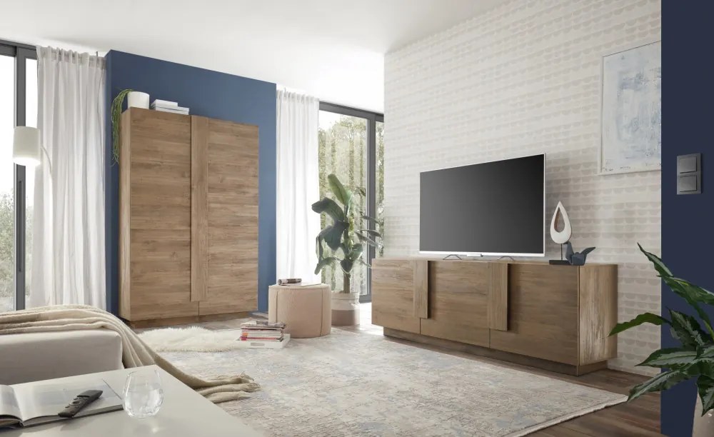 Jupiter 2 ajtós komód mercure tölgy 120 cm