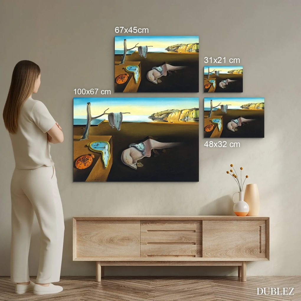 DUBLEZ | S. Dalí - Az elfolyó óra reprodukciója | Prémium UV nyomtatás