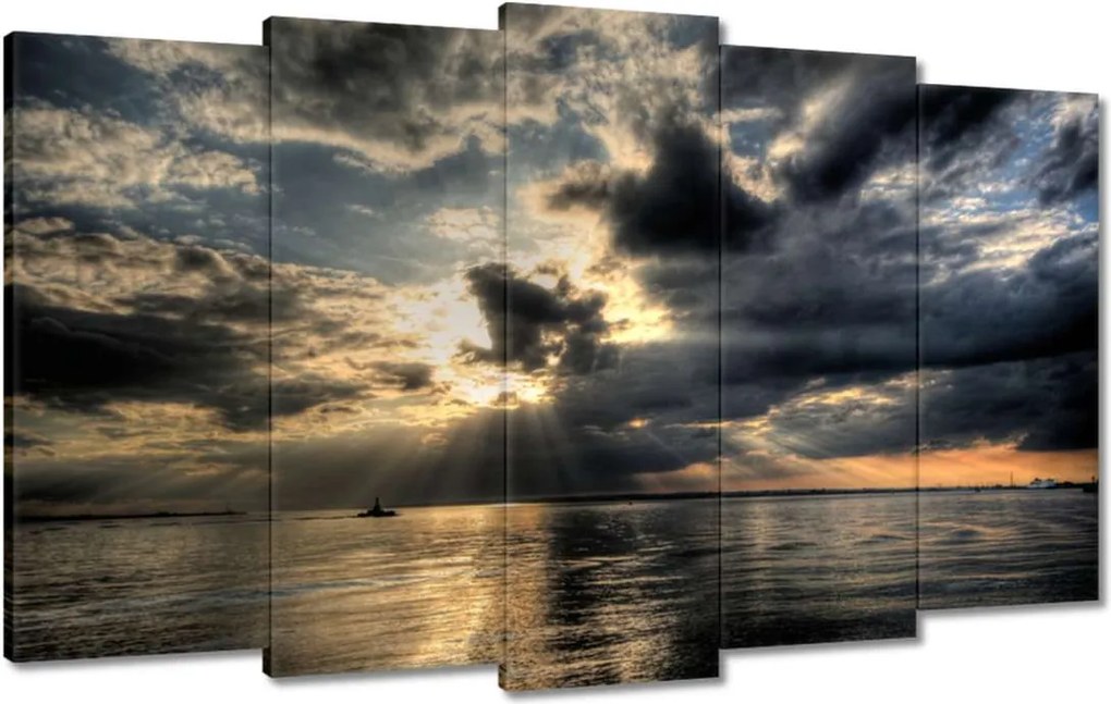 Vászonkép 100x60 Naplemente a felhők között