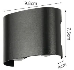 Brilagi - LED kültéri fali lámpatest FLAREBOX LED/4W/230V fekete IP65