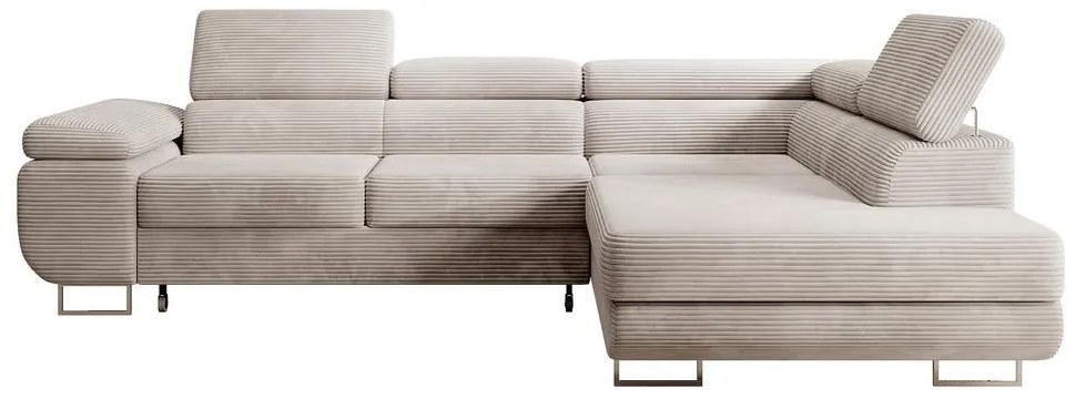Sarokkanapé Stiletto (J) (bézs szürke + ezüst). 1099691