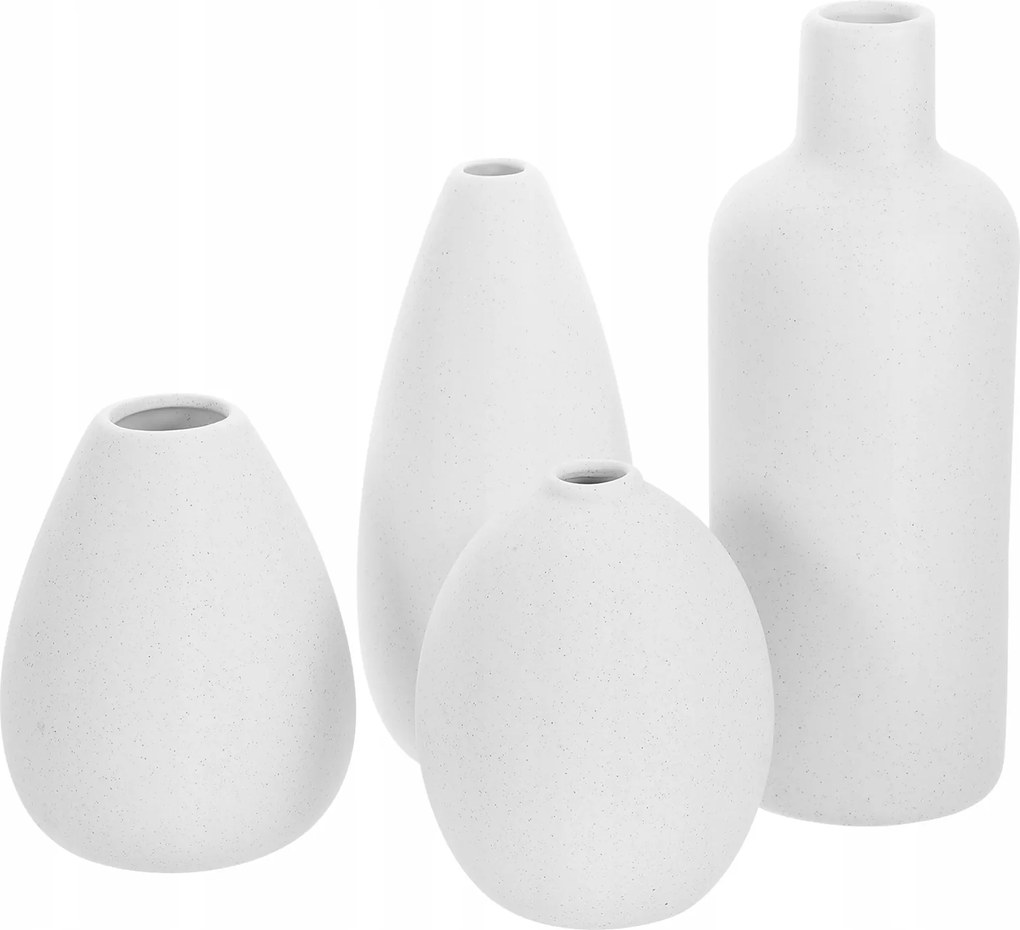 Kerámia váza szett 4 db-os kézzel készített skandináv vintage boho