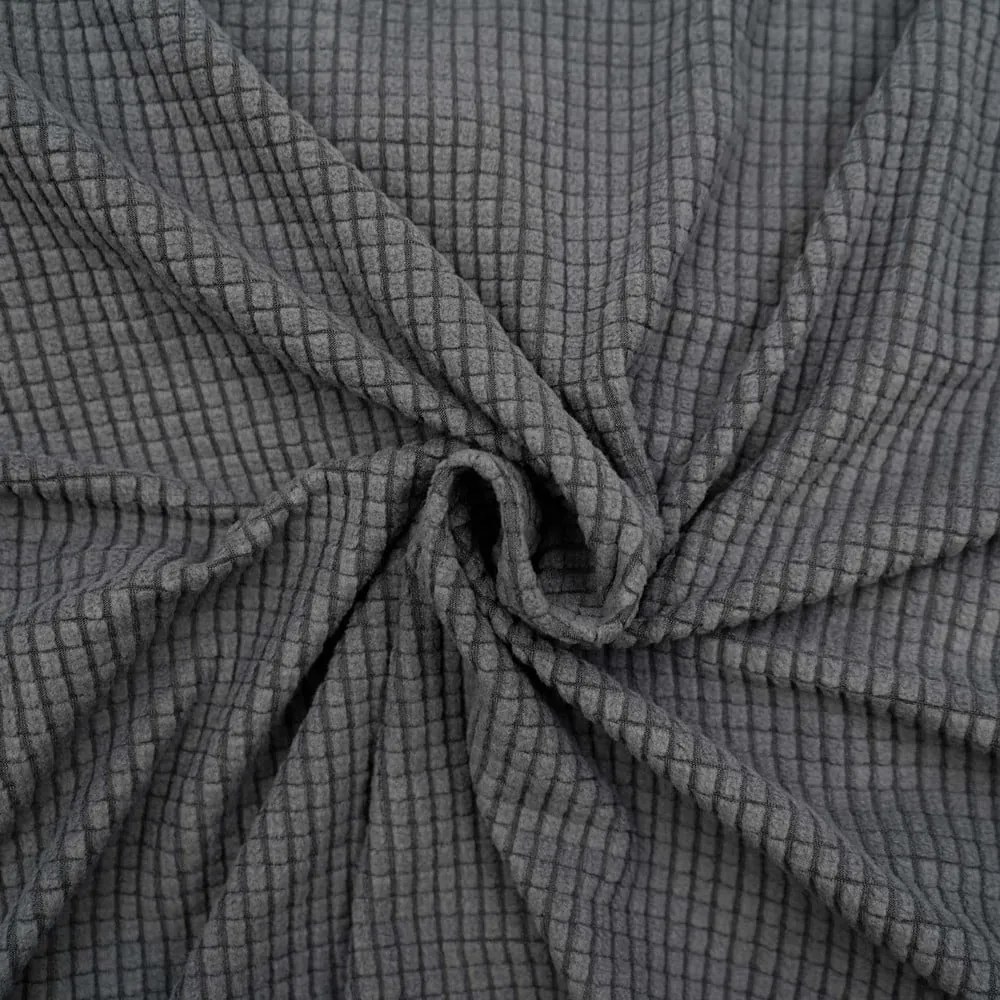 Antracitszürke háromszemélyes gumis kanapé huzat Sacha – douceur d'intérieur