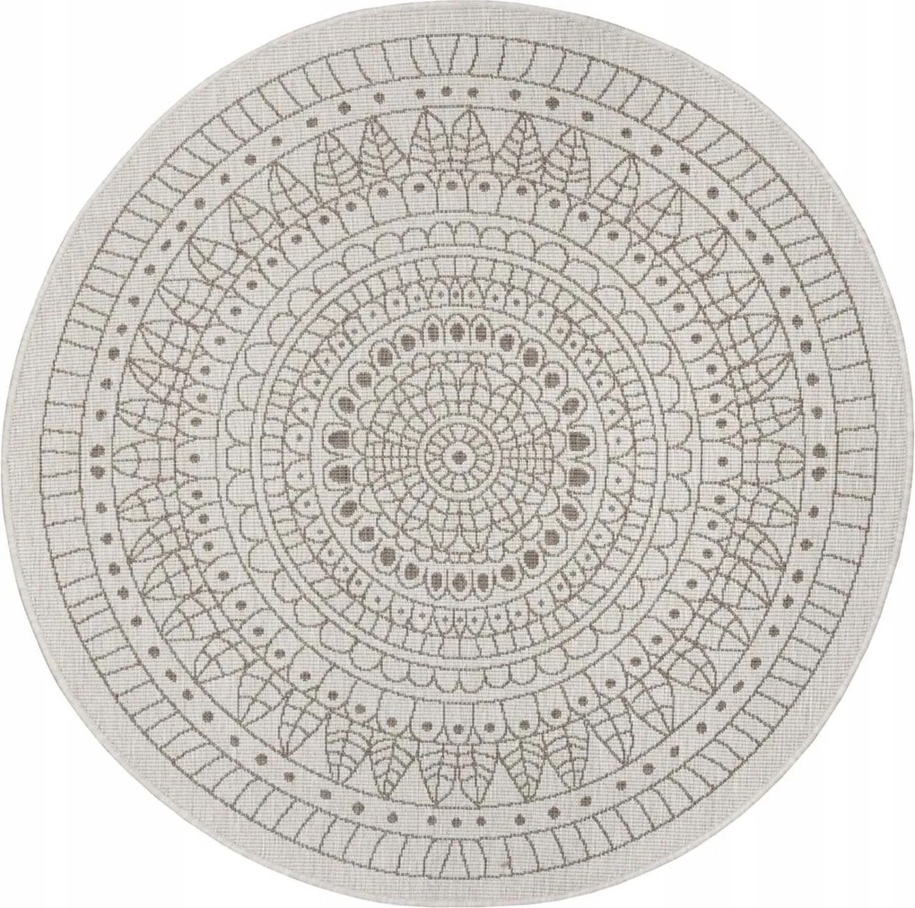 Kerek szőnyeg, bézs lapos, Porto140cm