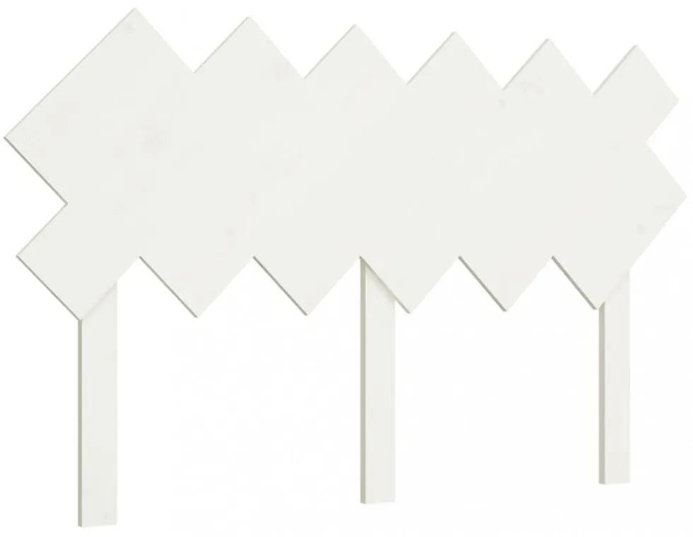 fehér tömör fenyőfa ágyfejtámla 132x3x81 cm