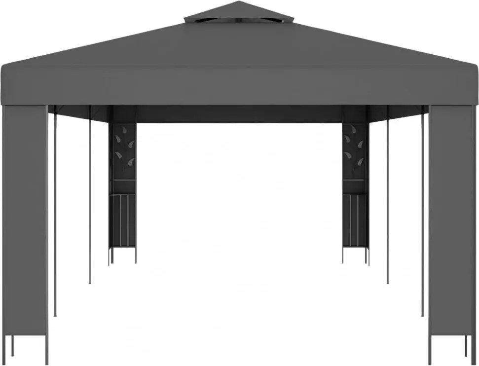 antracitszürke pavilon duplatetővel 3 x 6 m