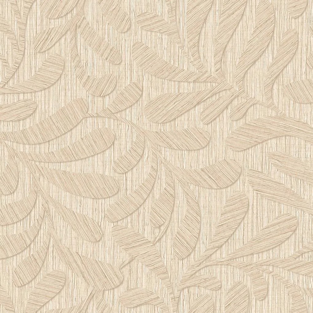 Decoprint Terra Nova Marquetry bézs faerezetes texturált vlies tapéta – TN29050