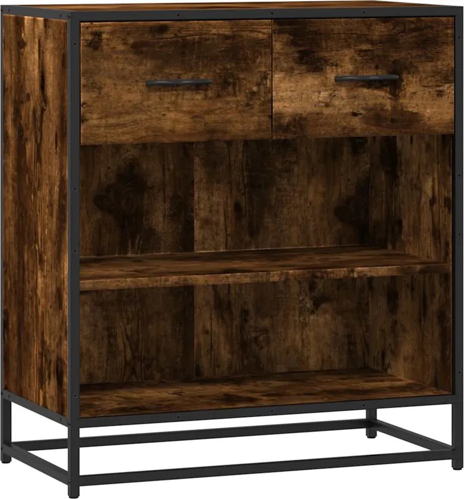 vidaXL komód füstölt tölgy 68x35x76 cm Gépelt fa