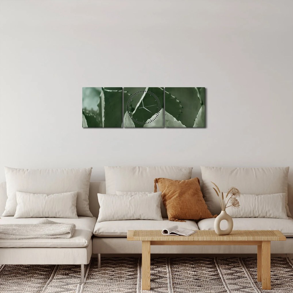 Kép - Zöld agávé (órával) (90x30 cm)