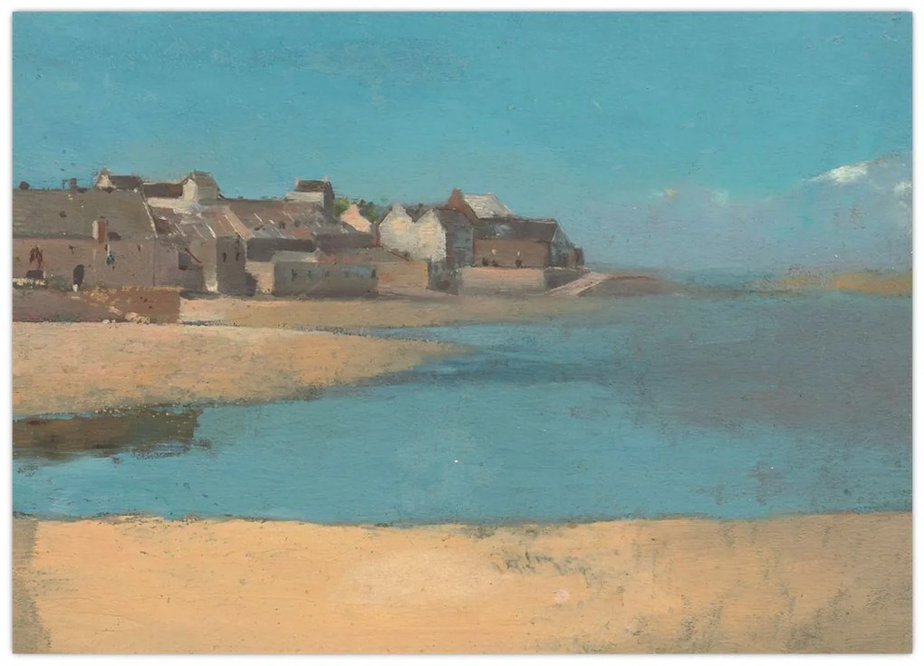 Kép - Odilon Redon, Village by the Sea in Brittany, reprodukciók (70x50 cm)