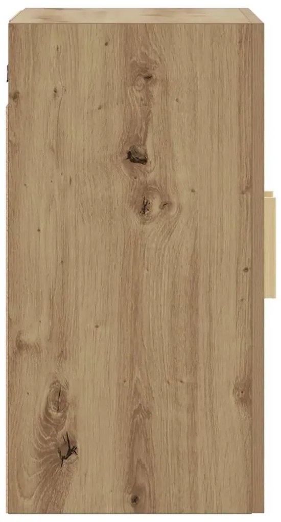 kézműves tölgy színű szerelt fa faliszekrény 60 x 31 x 60 cm