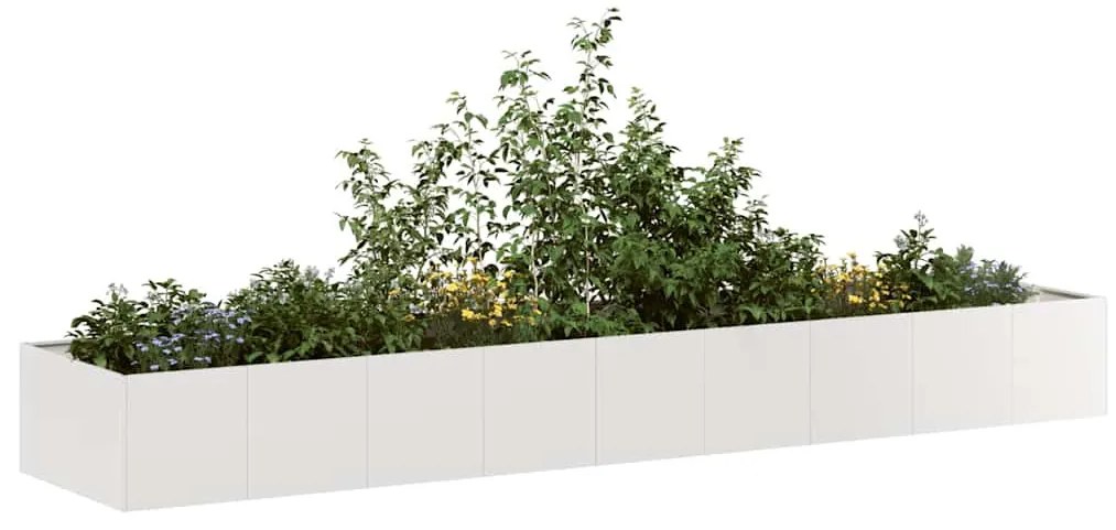 vidaXL növénytartó 360x80x40 cm rozsdamentes acél