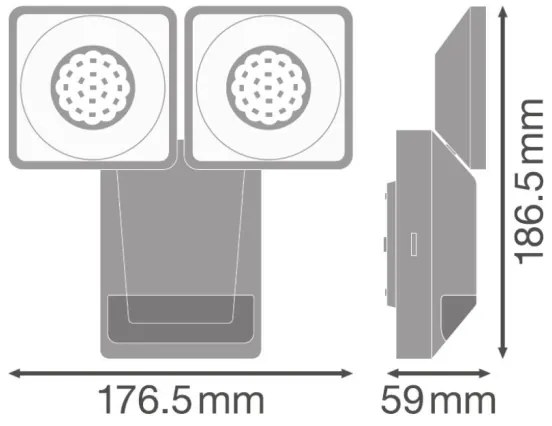 Ledvance - LED Kültéri fali lámpa érzékelővel SPOT 2xLED/8W/230V IP55