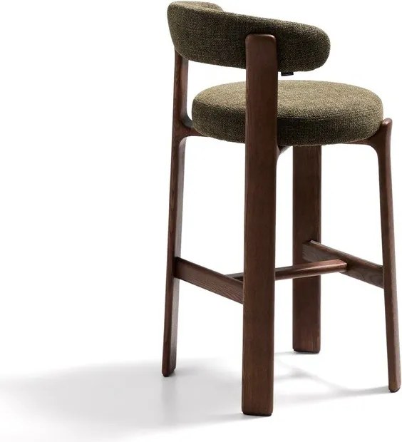 Zöld-sötét natúr színű kőrisfa bárszék (ülésmagasság 75 cm) Granite – Kave Home