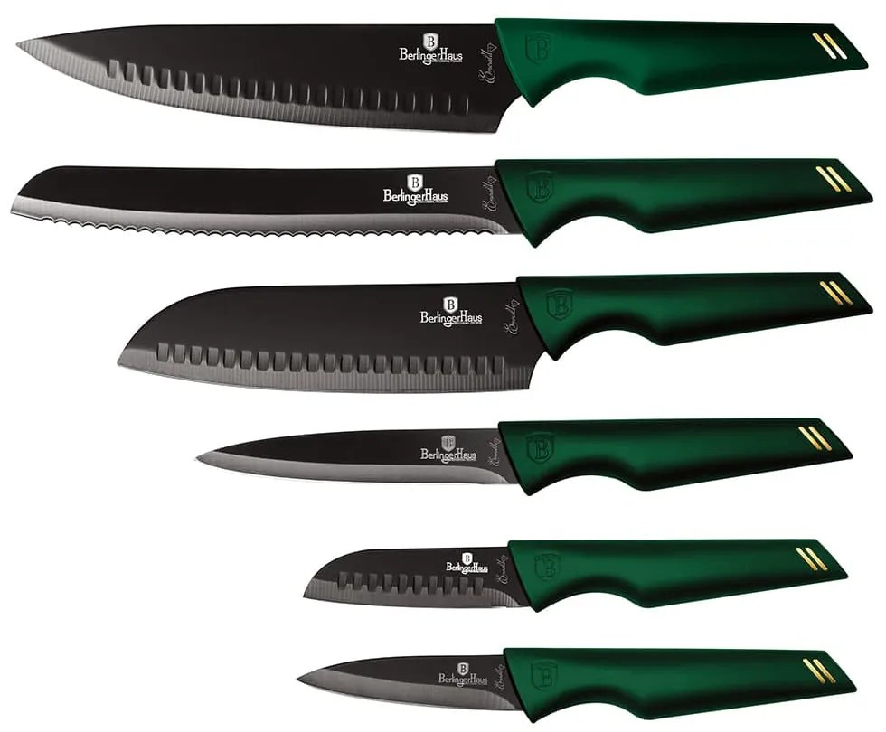 6 részes késkészlet smaragdzöld Berlinger Haus Emerald Collection