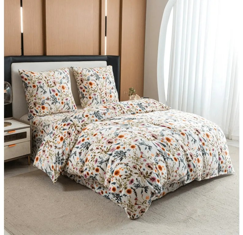 Mikroplüss ágyneműhuzat HERBALIS krémszínű Ágyneműhuzat mérete: 70 x 90 cm | 140 x 200 cm