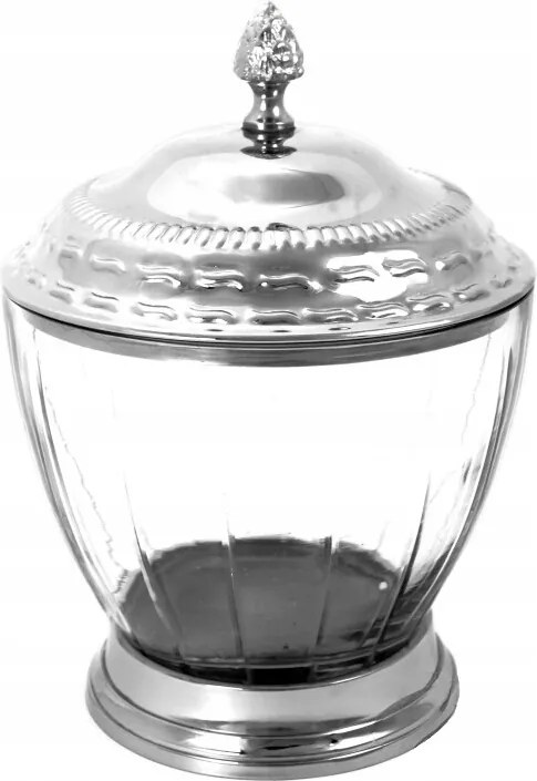 Elegáns fürdőszobai tároló doboz Üveg Ezüst glamour hamptons