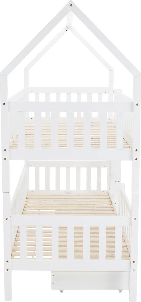 Montessori emeletes ágy, fehér, VENITA TYP 2