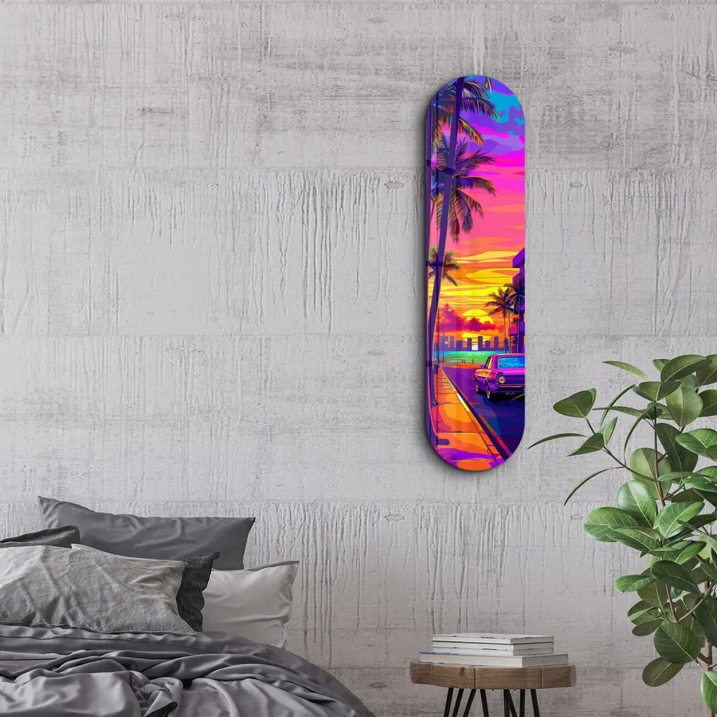 Miami üvegkép, 20×80 cm