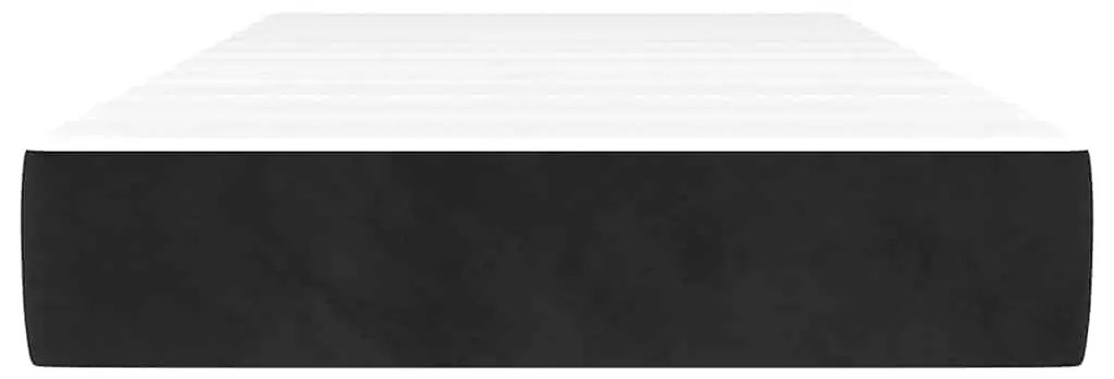 fekete bársony zsebrugós ágymatrac 80x220x20 cm