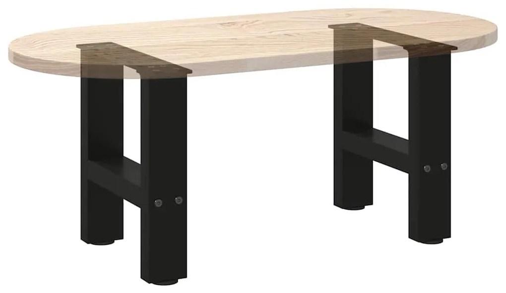 2 db fekete acél dohányzóasztal láb 40 x (30-31) cm