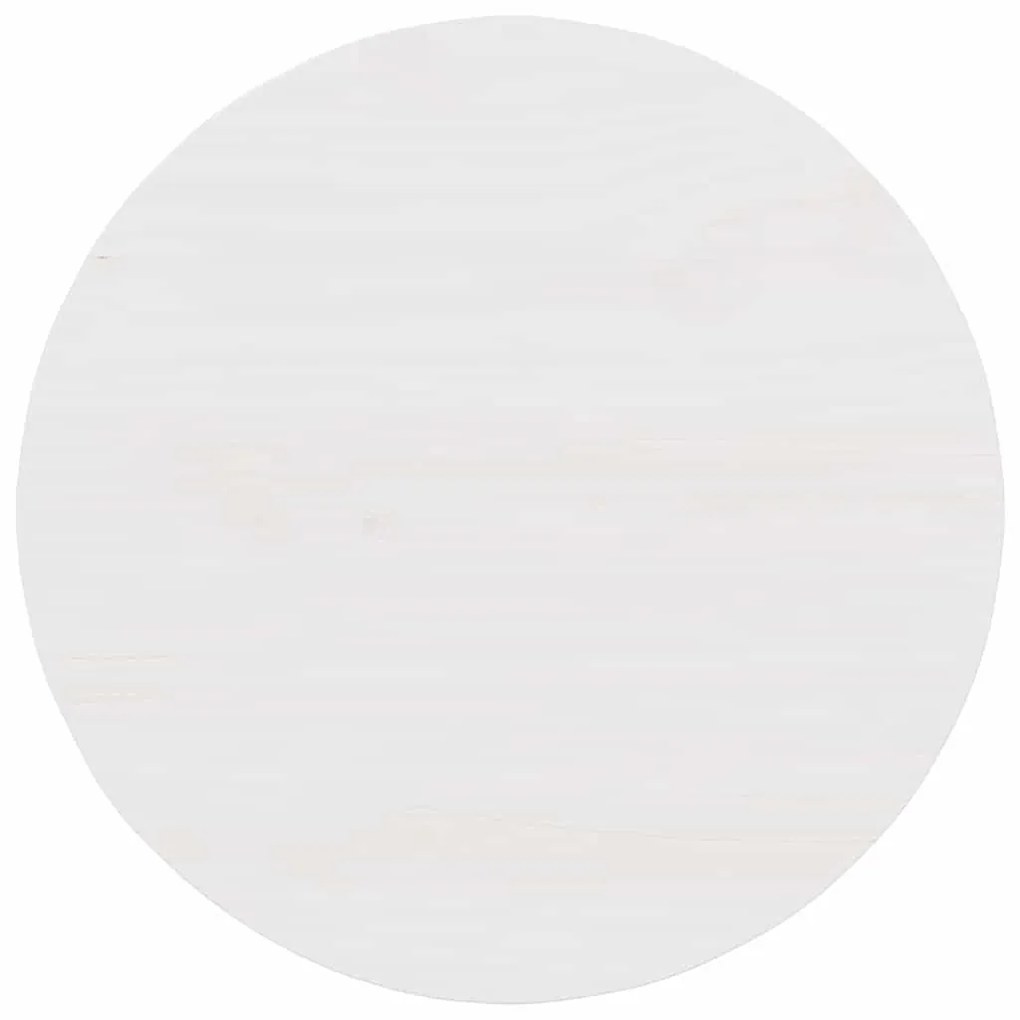 Dohányzóasztal Fehér 50 x 50 x 35 cm Tömör fenyőfa