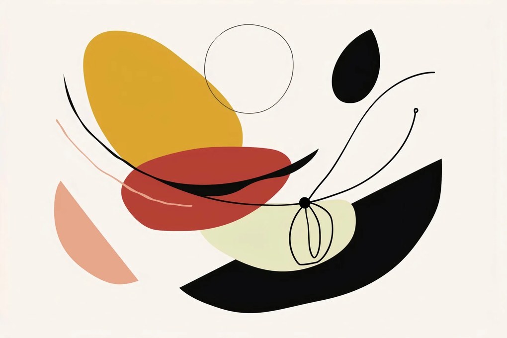 Poszter 45x30cm Geometrikus görbület