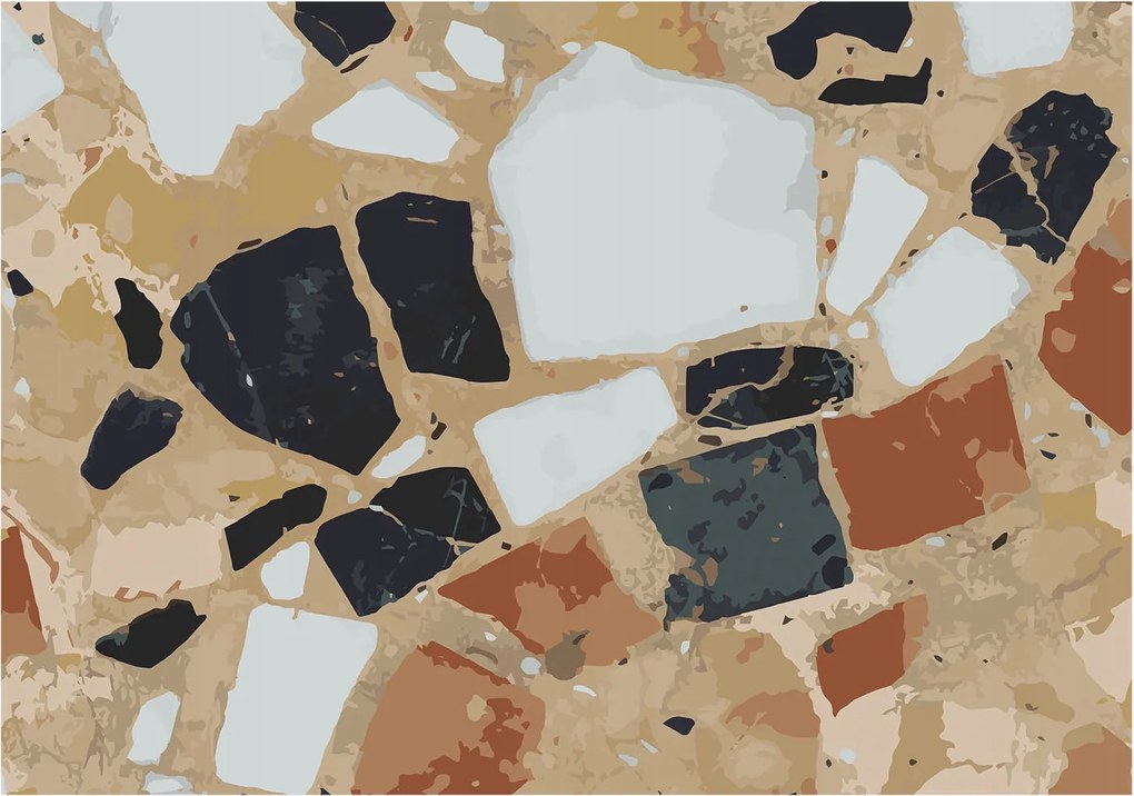 Flizelin tapéta 3D ragasztóval Fali Rusztikus kövek 208x146 Ragasztó