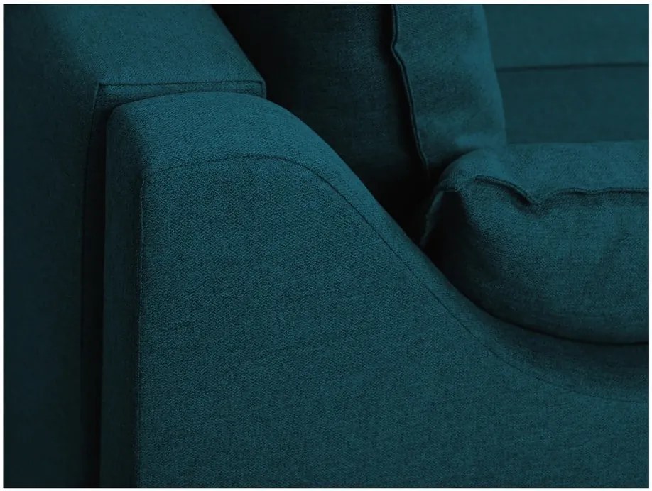 Ancolie türkiz kihúzható kanapé ágyneműtartóval, 215 cm - Mazzini Sofas