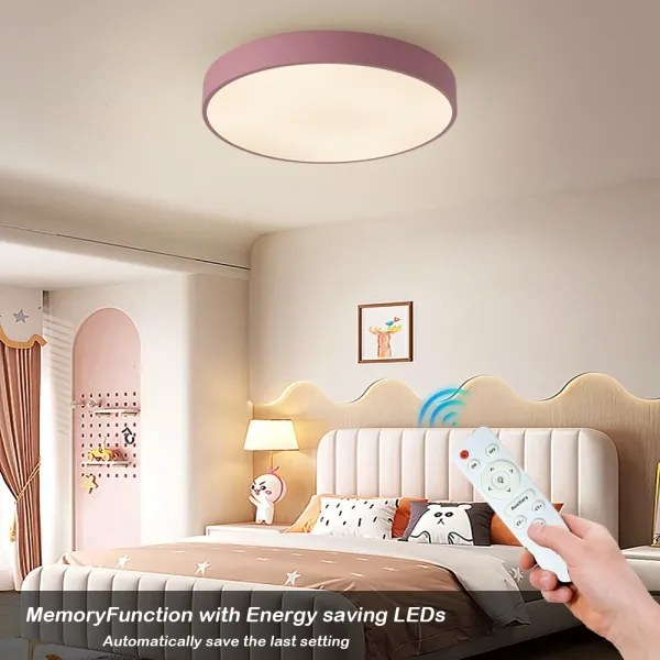 Brilagi - dimmelhető LED mennyezeti lámpa POOL LED/60W/230V 3000-6000K 50 cm rózsaszín+Távirányító