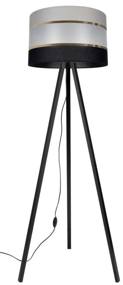 Állólámpa CORAL 1xE27/60W/230V wenge/fekete/szürke/arany