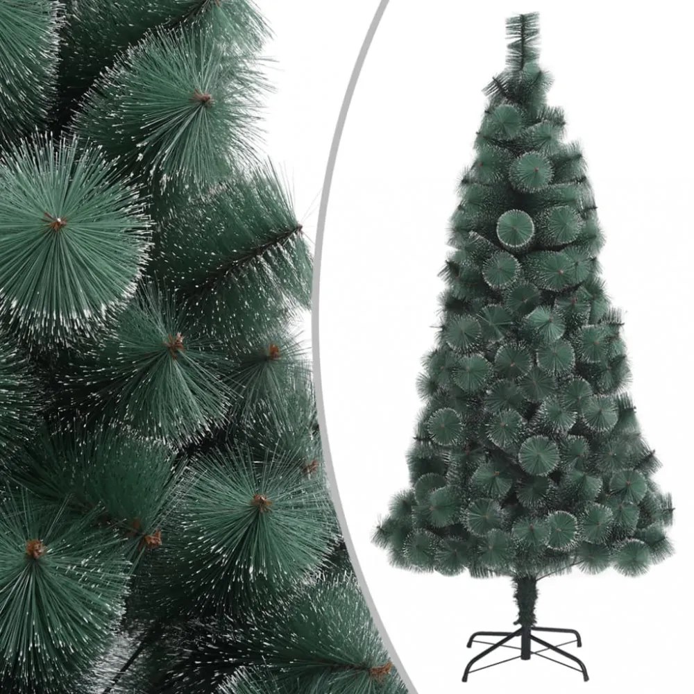 zöld PET műkarácsonyfa állvánnyal 120 cm