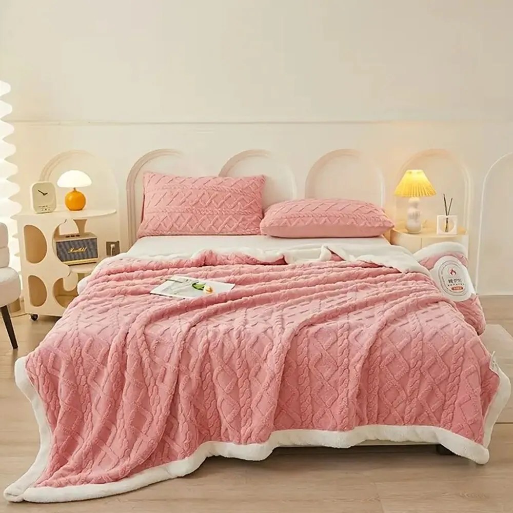 Meleg bárány takaró Homa REDDEA PINK