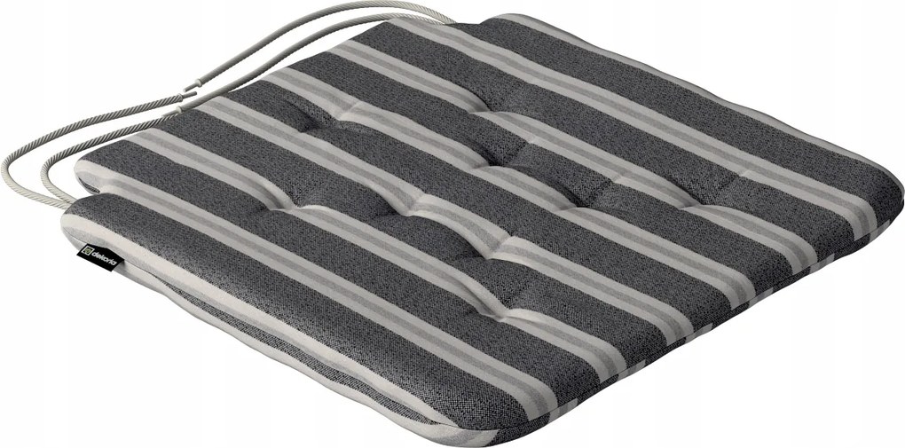 Olek székpárna 42x41 fekete-bézs csíkos