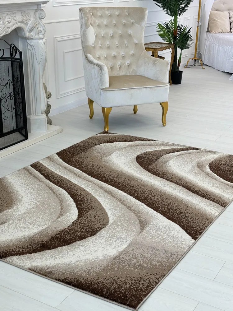 Nora 6031 bézs modern szőnyeg 60x220 cm