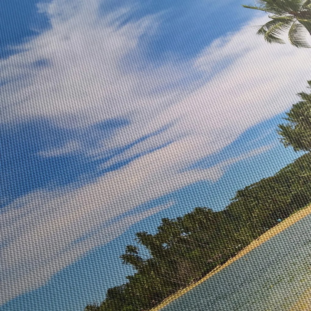 Kép a strandról (órával) (90x30 cm)