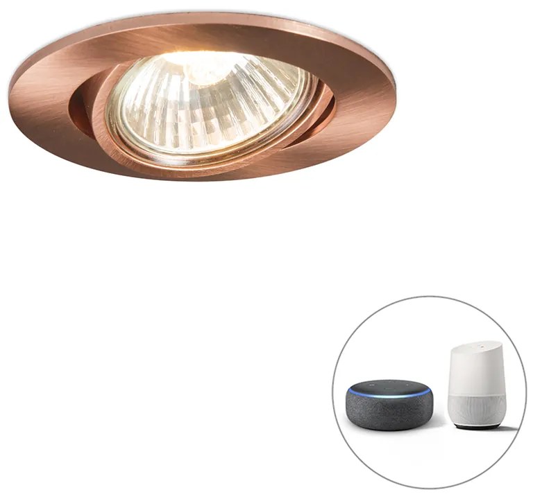 Okos beépíthető reflektor réz színben, dönthető, Wifi-vel, GU10 - Cisco