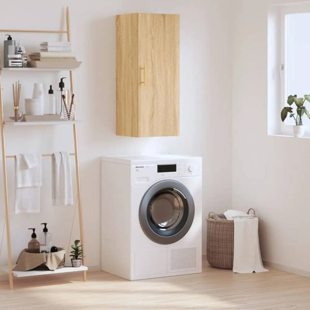 Sonoma színű fali szekrény 34,5 x 34 x 90 cm