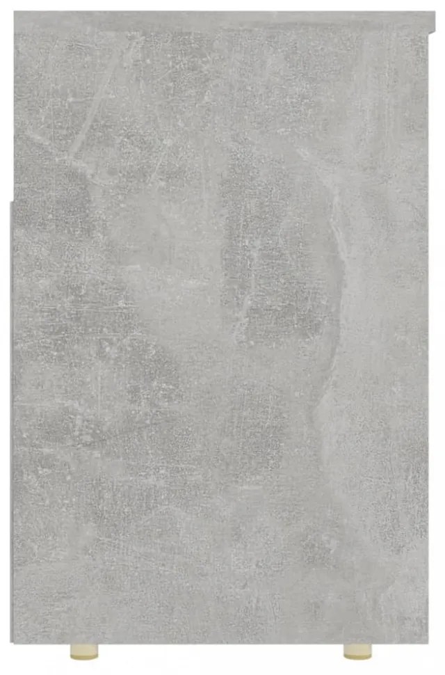 betonszürke szerelt fa cipőtároló pad 105 x 30 x 45 cm