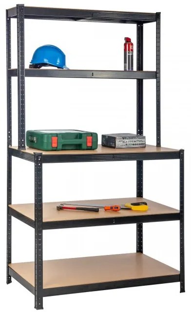 Nagy teherbírású polc P 100x30/60x180 cm 150 kg