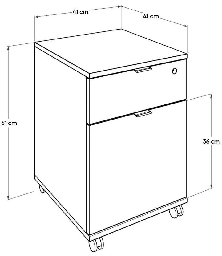 Irodai konténer Rosalind (antracit + tölgy) . 1109356