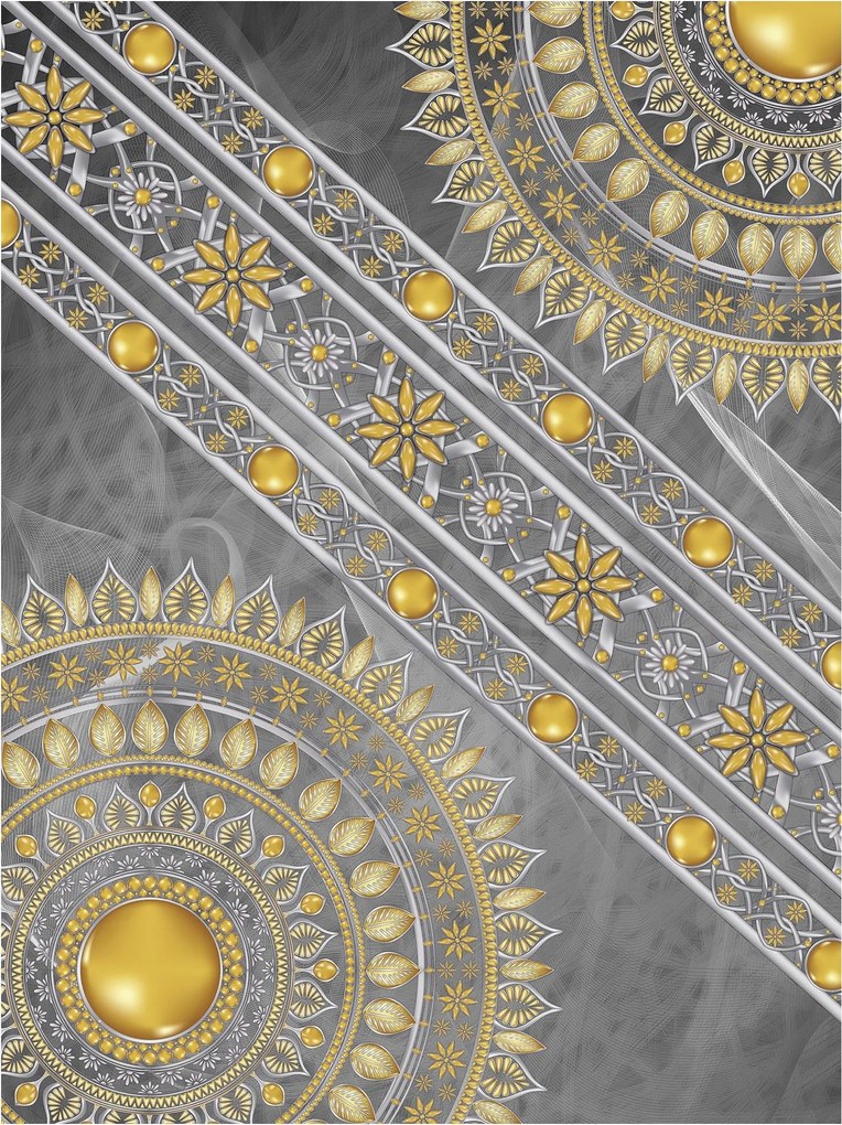 Fotótapéta Arany mandala luxus geometria vinil 184x254 +ragasztó